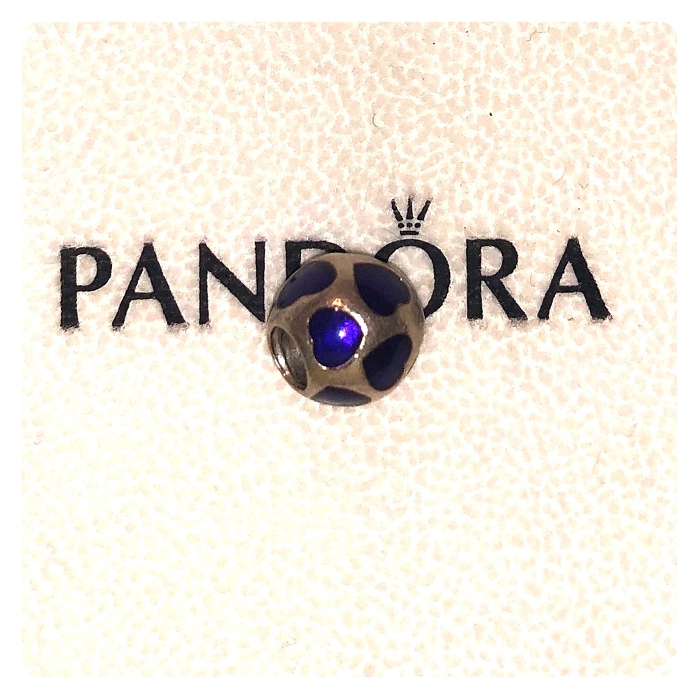 Authentic pandora charm w/Purple Hearts